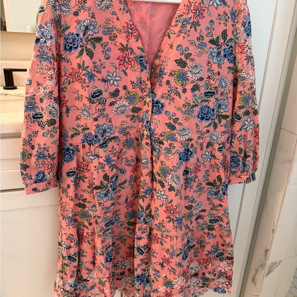 Floral Pink and Blue Dress